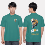 644. Áo lớp Polo Cổ tàu BST Rider Xanh nhiệt đới