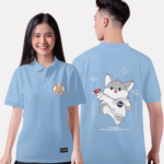 663. Áo lớp Polo Basic BST The Dog Màu Xanh biển