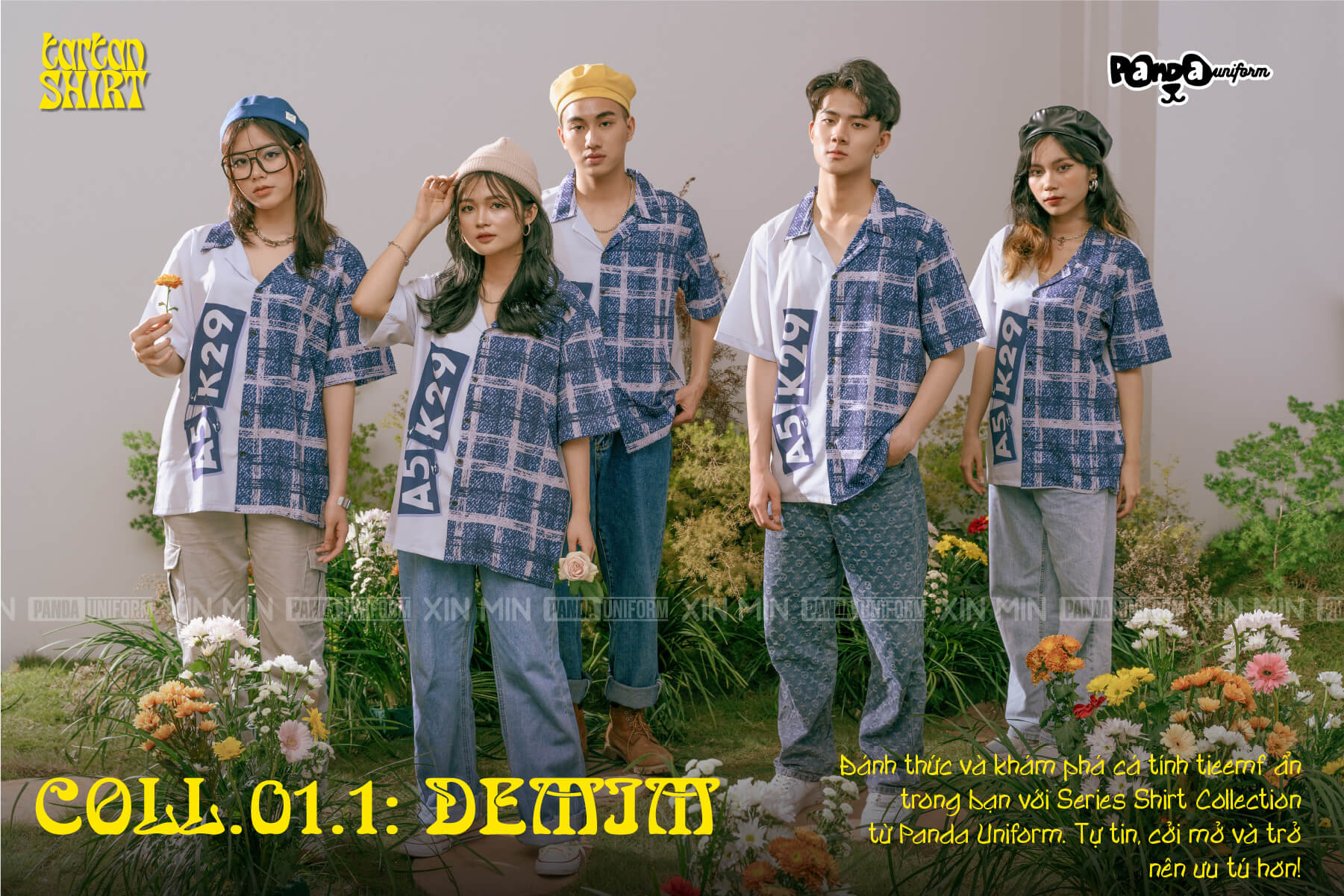 Thiết kế sơ mi Tartan concept Denim nhẹ nhàng và tinh tế