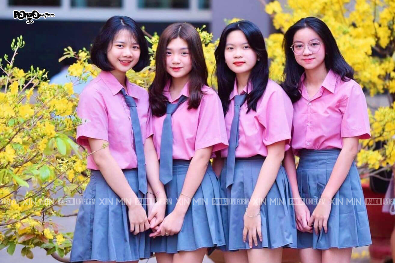 Mẫu đồng phục lớp sơ mi + quần âu chân váy 6 - Panda Uniform