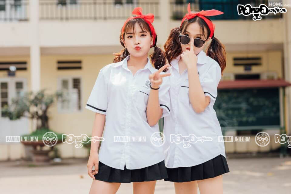 Mẫu đồng phục lớp sơ mi + quần âu chân váy 9 - Panda Uniform