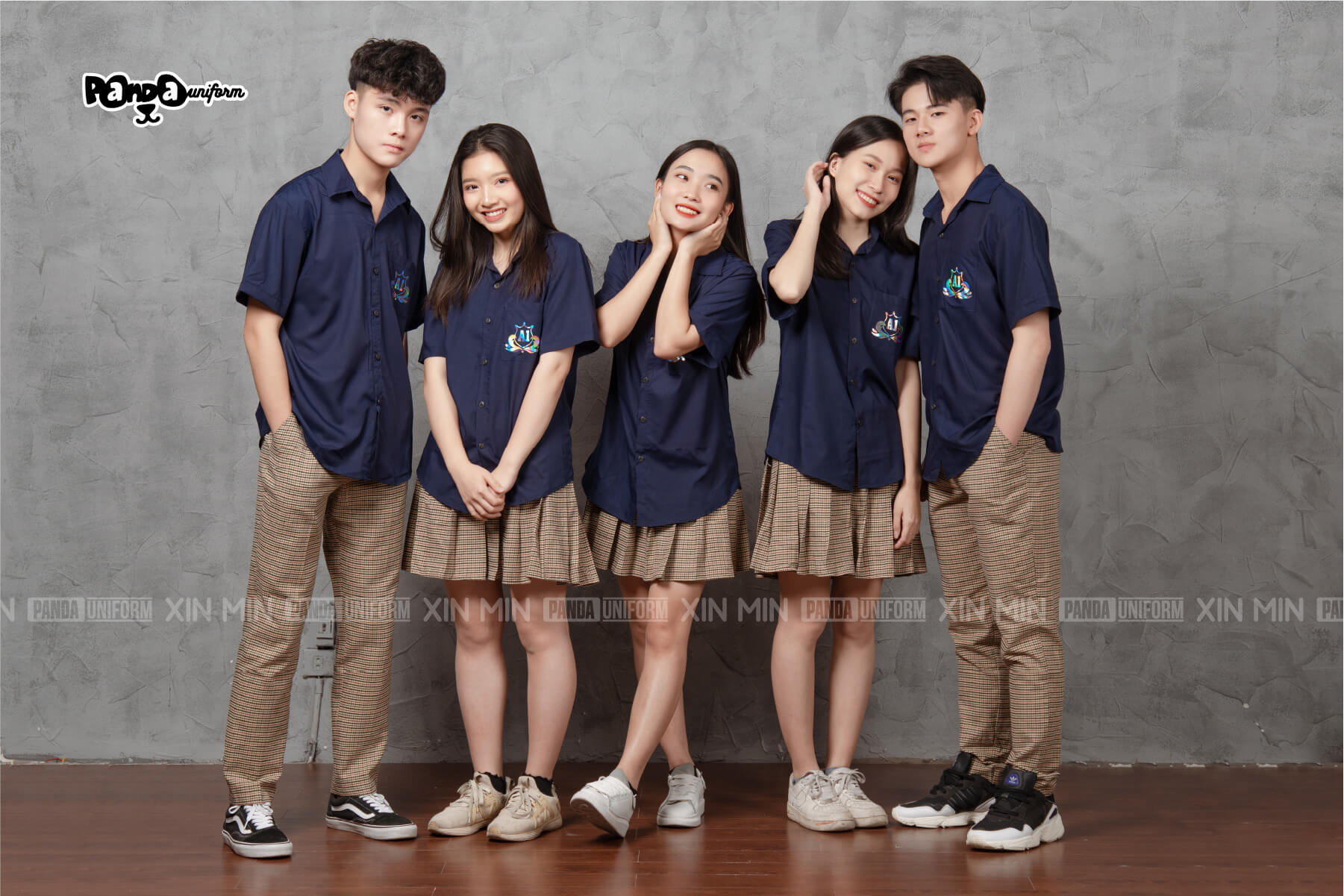 Mẫu đồng phục lớp sơ mi + quần âu chân váy 4 - Panda Uniform