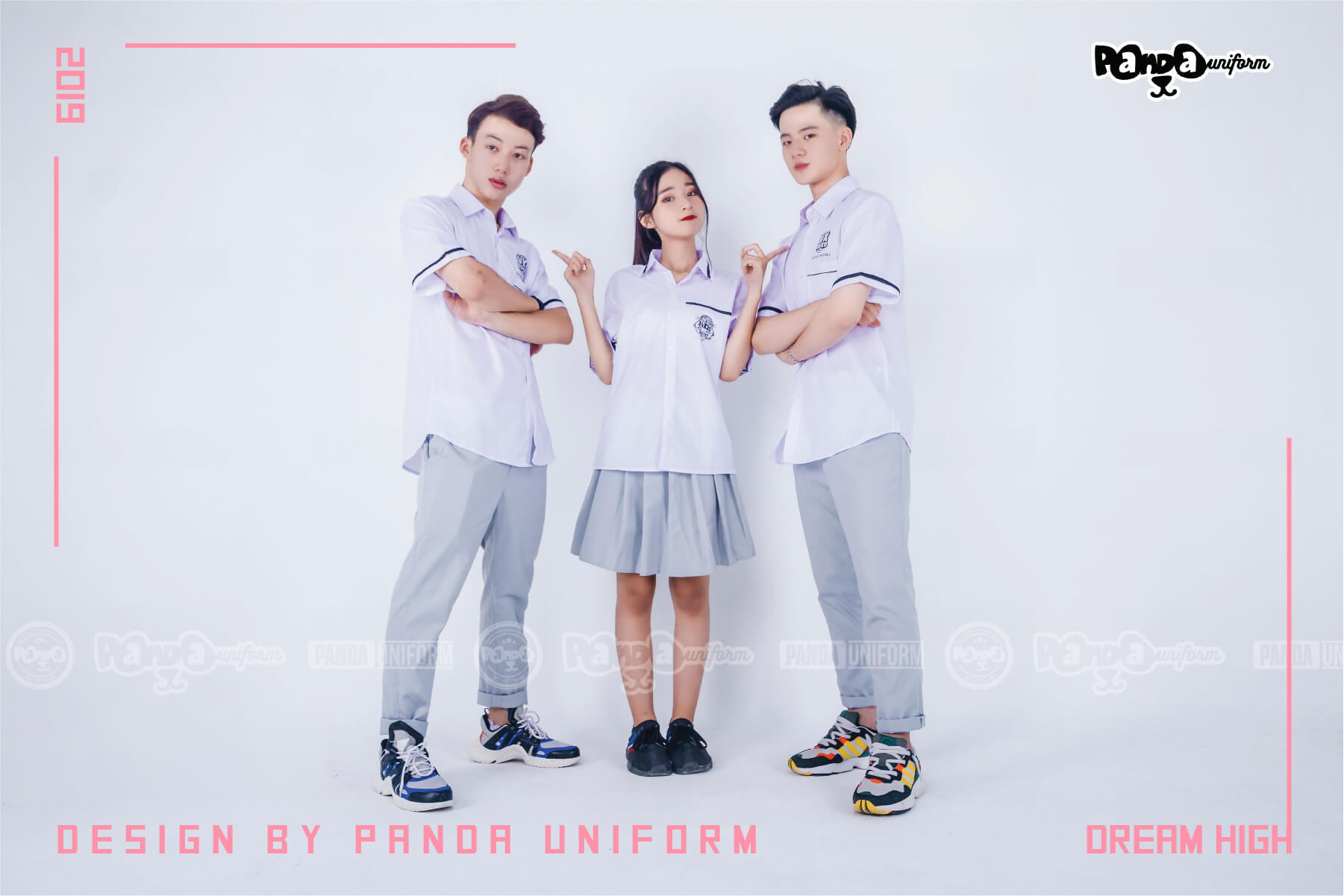 Mẫu đồng phục lớp sơ mi + quần âu chân váy 7 - Panda Uniform