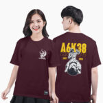 750. Áo lớp T-shirt Basic BST phi hành gia Màu nho