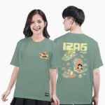 751. Áo lớp T-shirt Basic BST Characters Màu Xanh mint