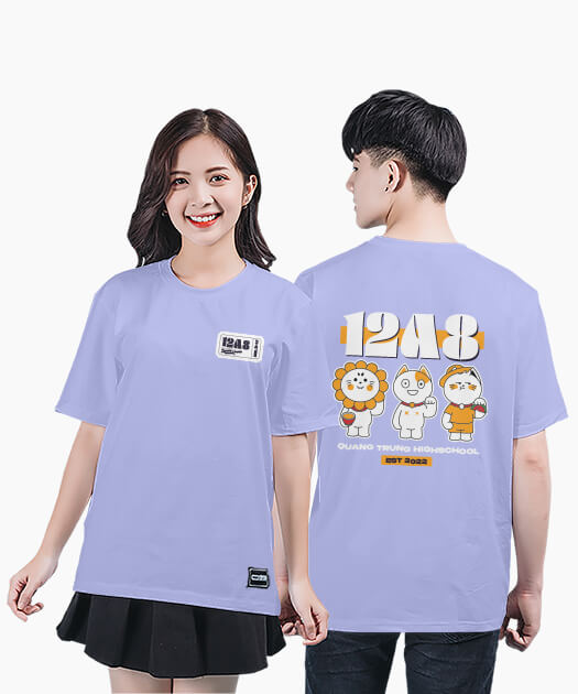 752. Áo lớp T-shirt Basic BST Characters Màu Môn