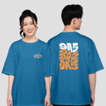 757. Áo lớp T-shirt oversize BST Happy Màu Xanh ya