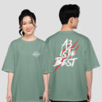 760. Áo lớp T-shirt oversize Logo A3 Màu Xanh mint