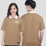 769. Áo lớp Polo Basic Logo A3 Màu Nâu tây Panu