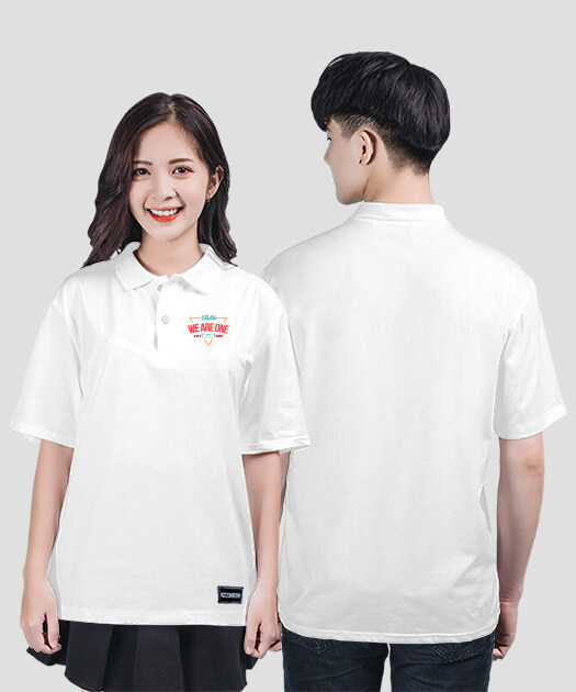 772. Áo lớp Polo Basic Logo 12A6 Màu Trắng