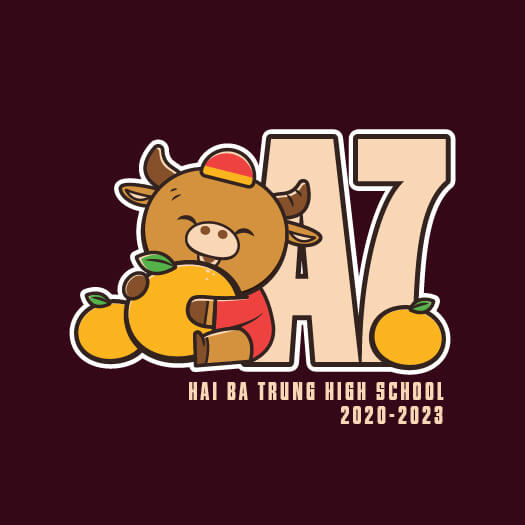 776. Logo áo lớp A7 mặt trước BST The Buffalo - Panda Uniform