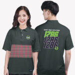 777. Áo lớp Polo Tartan BST Mushroom Màu Xám đậm