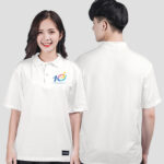 781. Áo đồng phục Polo Basic Họp lớp 10 năm Màu Trắng gạo