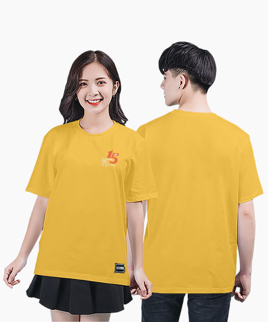 791. Áo T-shirt Basic Họp lớp 15 năm Màu Vàng mù tạt