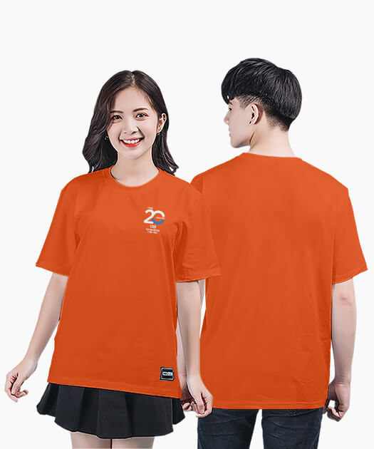 792. Áo T-shirt Basic Họp lớp 20 năm Màu Cam ngói