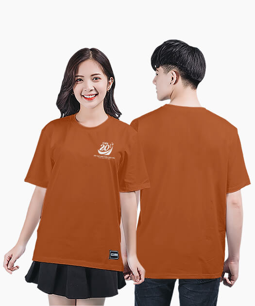 793. Áo T-shirt Basic Họp lớp 20 năm Màu Cam đất