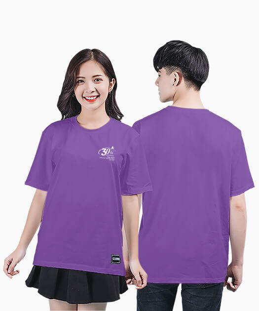 796. Áo T-shirt Basic Họp lớp 30 năm Màu Tím royal