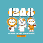 816. Logo mặt sau áo lớp 12A8 BST Characters - Panda Uniform