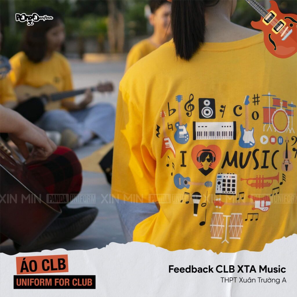 Logo áo câu lạc bộ âm nhạc XTA Music tại Nam Định