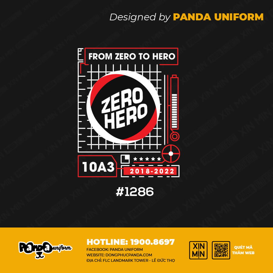 Slogan FROM ZERO TO HERO - Logo lớp A3