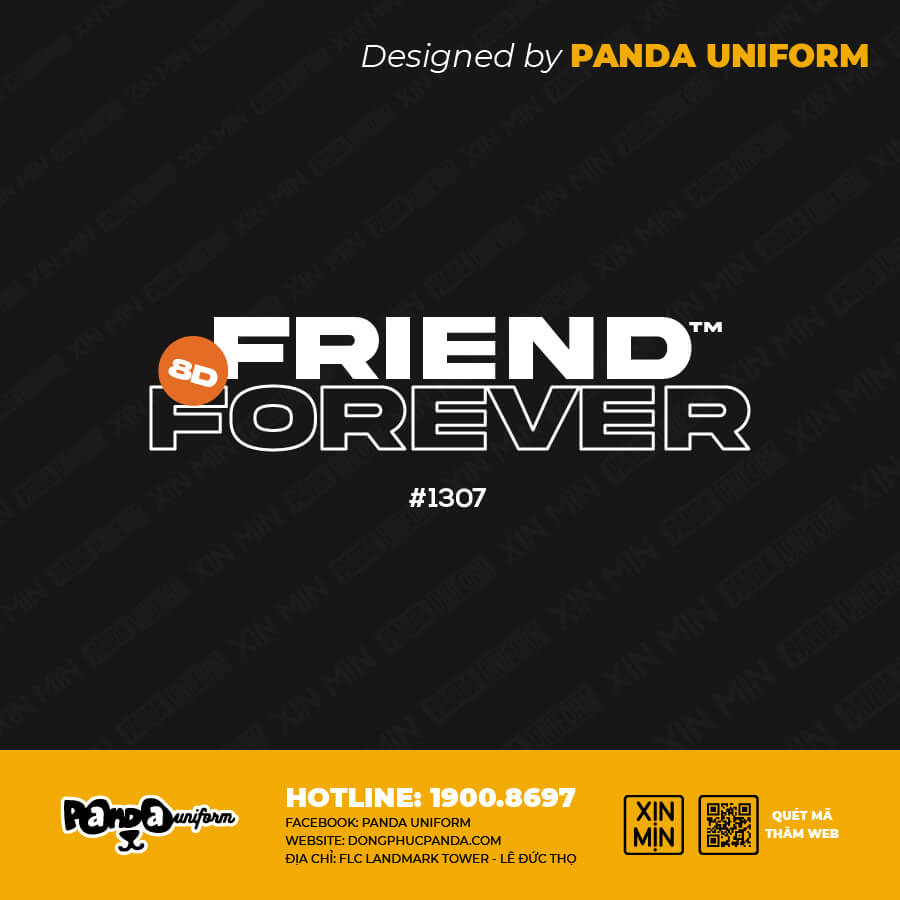 Logo lớp 8D thay lời muốn nói Friend Forever 