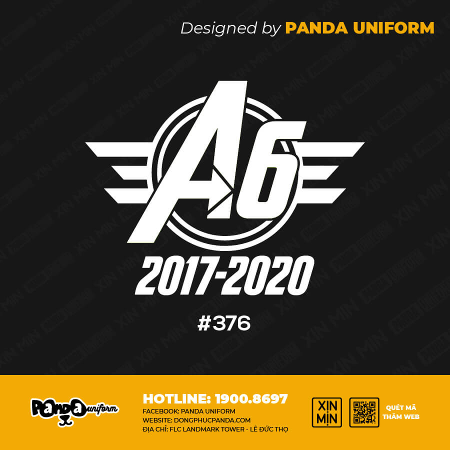 Mẫu Logo lớp A6 phản quang theo style Avenger