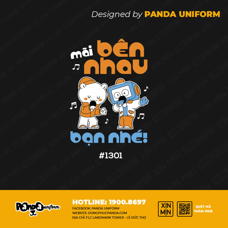 Slogan logo lớp 8A3 Mãi bên nhau bạn nhé