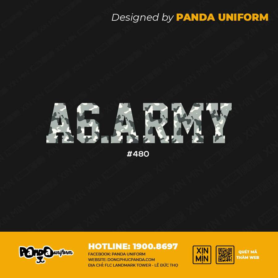 Thiết kế logo áo lớp A6 chủ đề ARMY