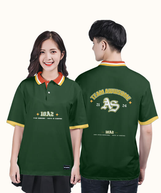 823. Áo lớp Polo Uni BST Fancy Màu Xanh nhiệt đới