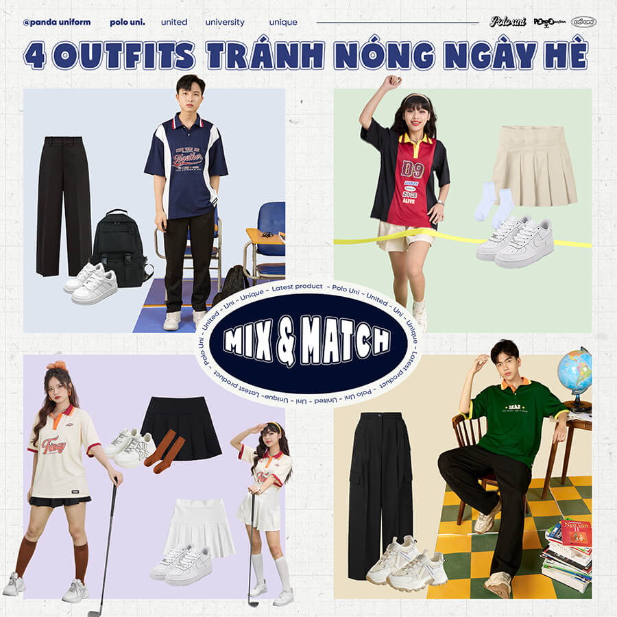 Gợi ý 4 Outfit cục cuốn hút với áo lớp Polo Uni