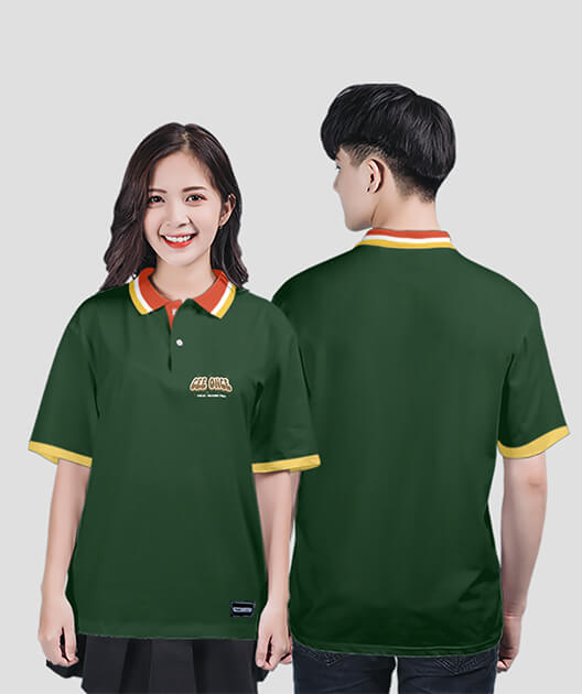 850. Áo lớp Polo Uni BST Logo C1 Màu Xanh nhiệt đới