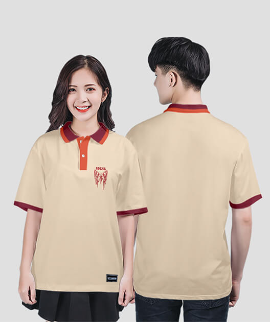 851. Áo lớp Polo Uni BST Logo 10C16 Màu Kem