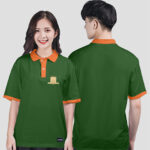 866. Áo lớp Polo mix màu BST Logo A2 Màu Xanh nhiệt đới - Cam