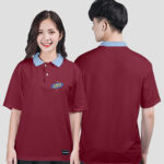 869. Áo lớp Polo Basic BST Logo 12A5 Màu Đỏ đô