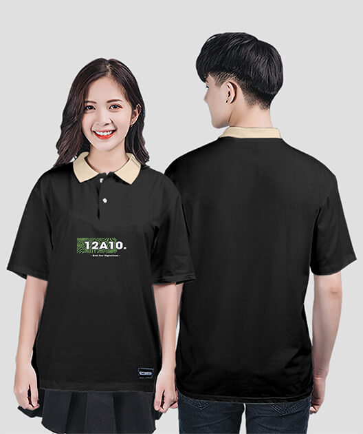 871. Áo lớp Polo Basic BST Logo 12A10 Màu Đen