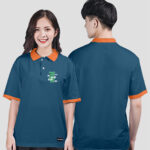 876. Áo lớp Polo Basic BST Logo A6 Màu Xanh cổ vịt