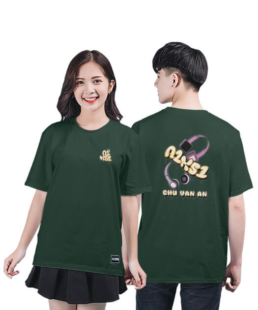 880. Áo lớp T-shirt Basic BST Media Màu Xanh nhiệt đới