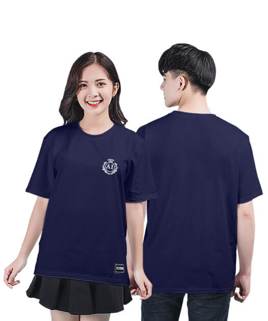 885. Áo lớp T-shirt Basic BST Logo A1 Màu Tím than