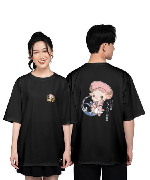 890. Áo lớp T-shirt oversize BST The Buffalo Màu Đen