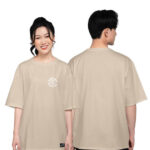 891. Áo lớp T-shirt oversize BST Logo A3 Màu Kem