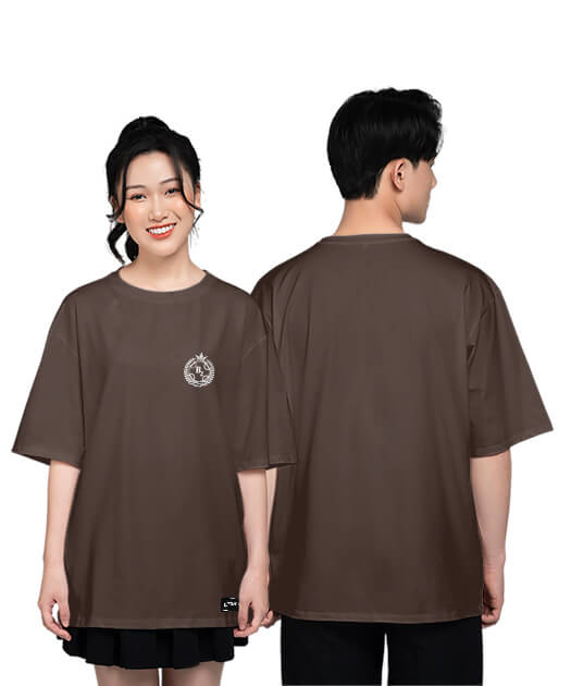 894. Áo lớp T-shirt oversize BST Logo B2 Màu Nâu