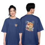 896. Áo lớp T-shirt oversize BST The Dragon Xanh biển