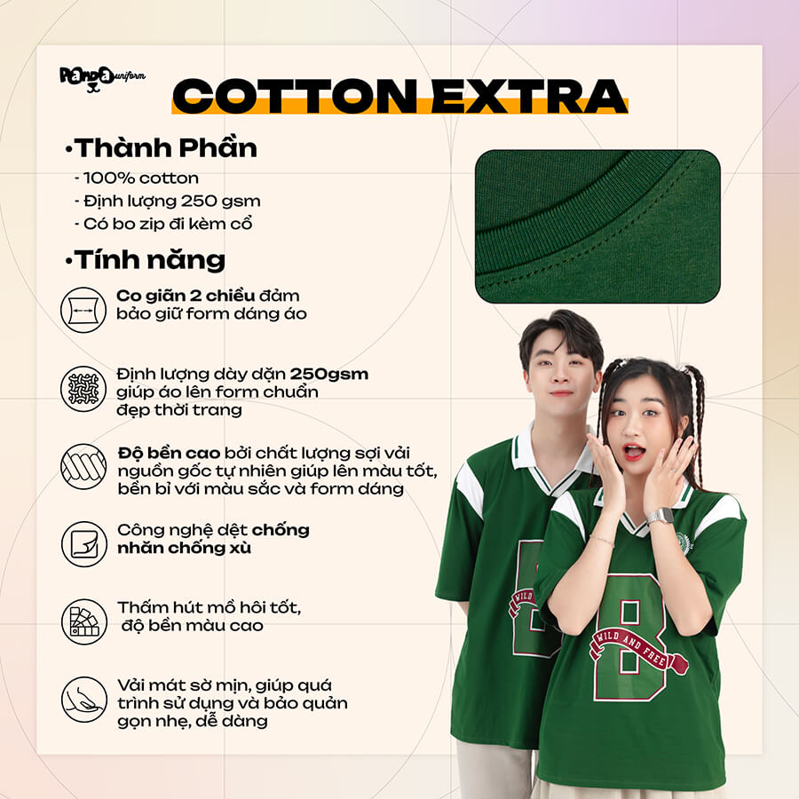 Chất vải Cotton Extra - Panda Uniform