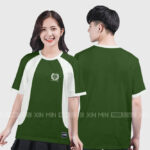 920. Áo lớp T-shirt raglan BST Logo Màu Xanh nhiệt đới - Trắng