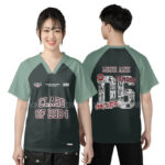 931. Áo lớp T-shirt cổ V BST Sport Màu Xám đậm - Xanh mint