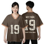 936. Áo lớp T-shirt cổ V BST Đơn giản Màu Nâu choco - Cacao