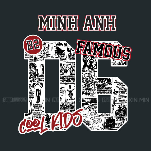 947 Mặt sau Áo lớp Polo mix cổ V BST Cool ngầu cá tính Màu Xi măng