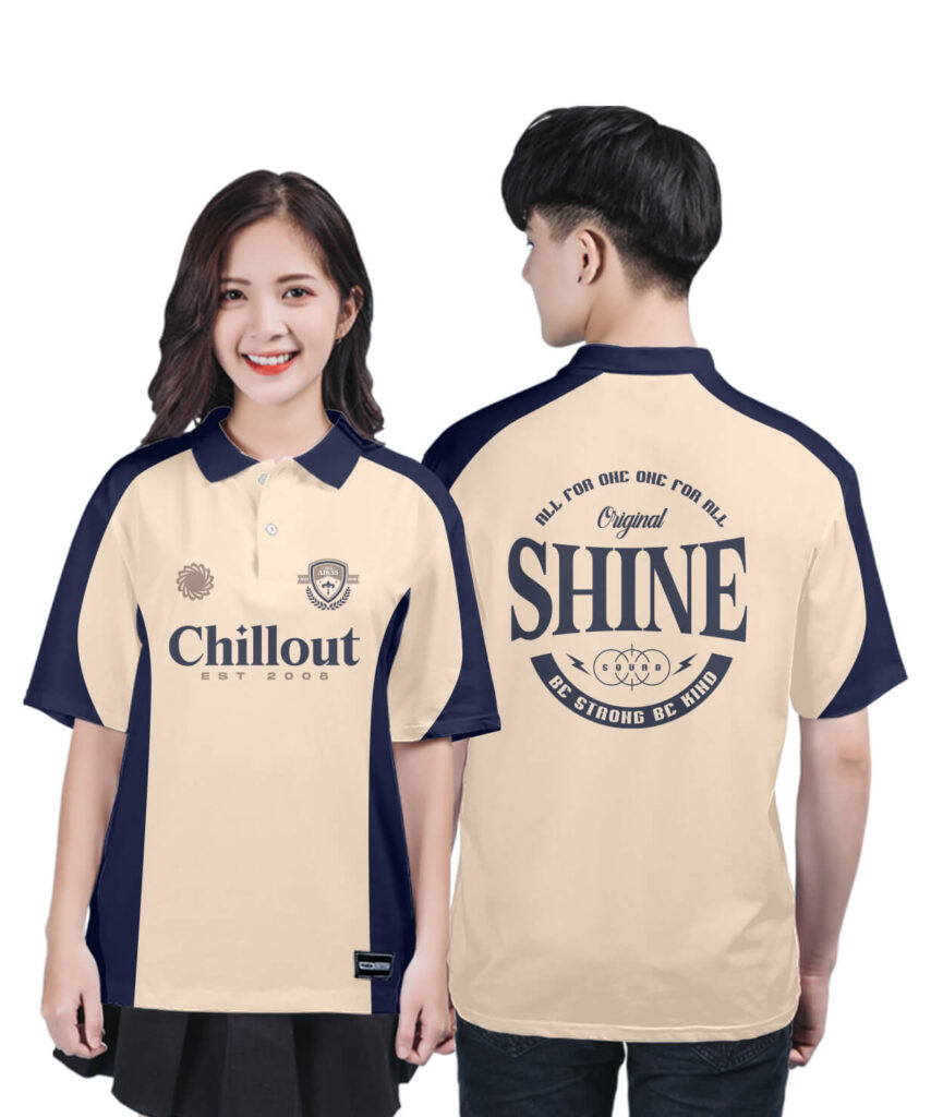 958 Áo lớp Polo mix màu BST Study Be - Xanh tím than