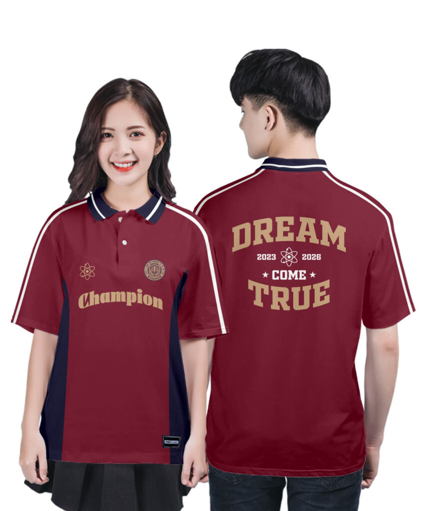 972 Áo lớp Polo Uni BST Đơn giản Nho - Xanh tím than