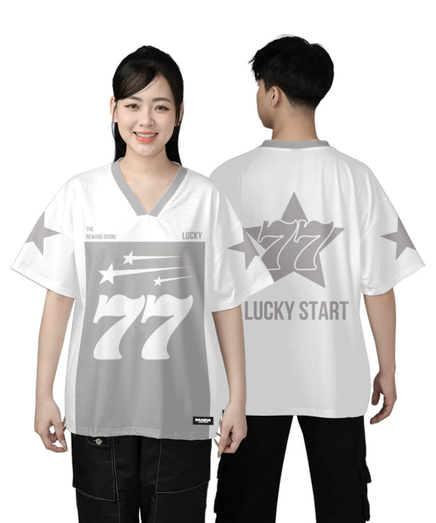 986 Áo lớp T-shirt cổ V BST Sport Trắng - Xám tiêu